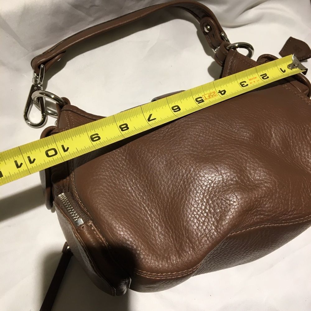 New Banana Republic Brown Genuine Leather Hobo Shoulder Bag pockets Retail $138 - Picture 14 of 15